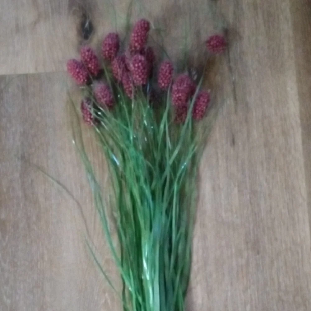 Elegant Faux Berry and Grass Arrangement